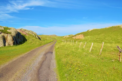 Road across the island