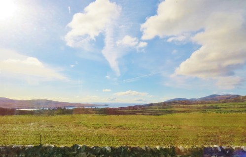 Islay view from bus window